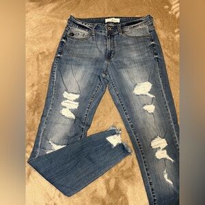 KanCan Light Wash Distressed Women's High Rise Skinny Jeans 28W 29L